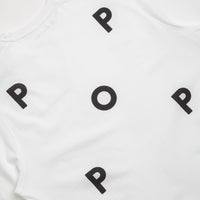 Pop Trading Company Logo T-Shirt in White and Black thumbnail