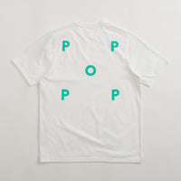 Pop Trading Company Logo T-Shirt - White / Peacock Green thumbnail