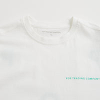 Pop Trading Company Logo T-Shirt - White / Peacock Green thumbnail