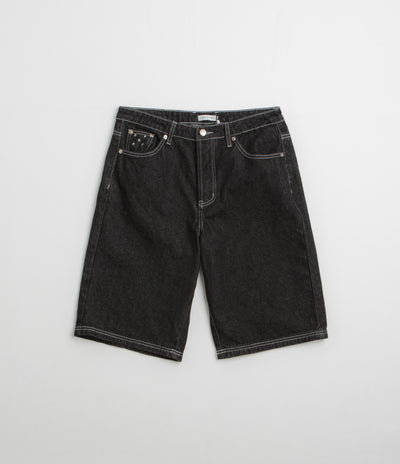 Pop Trading Company Longer DRS Shorts - Black Denim