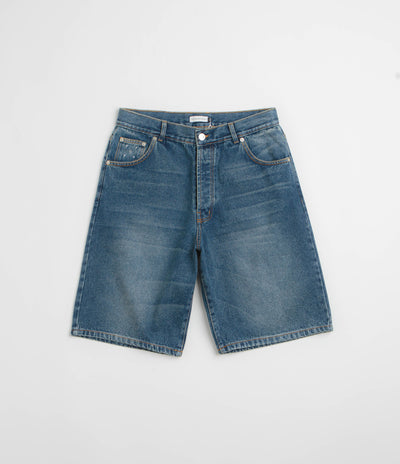 Pop Trading Company Longer DRS Shorts - Washed Denim
