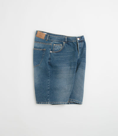 Pop Trading Company Longer DRS Shorts - Washed Denim