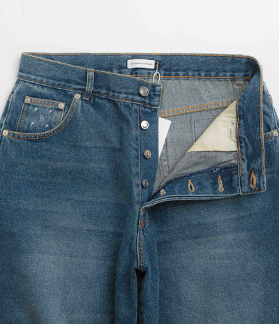 Pop Trading Company Longer DRS Shorts - Washed Denim