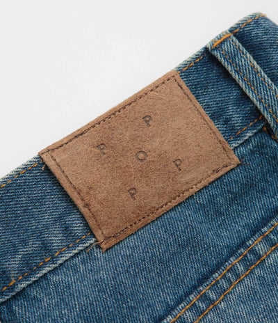 Pop Trading Company Longer DRS Shorts - Washed Denim