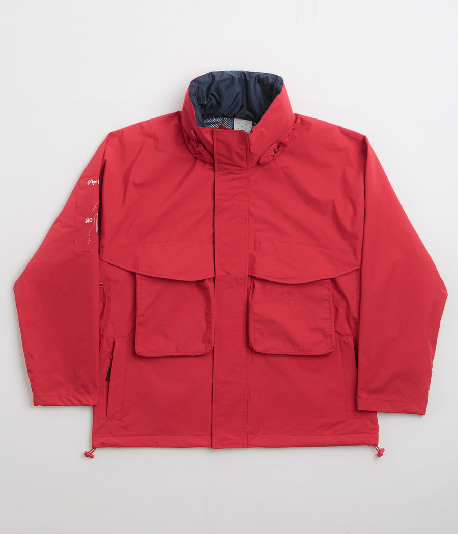 Pop Trading Company Nautical Jacket in Haute Red and Navy