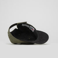Pop Trading Company O Cap in Olive and Black thumbnail
