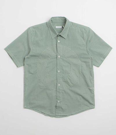 Pop Trading Company O Short Sleeve Gingham Shirt - Green / White