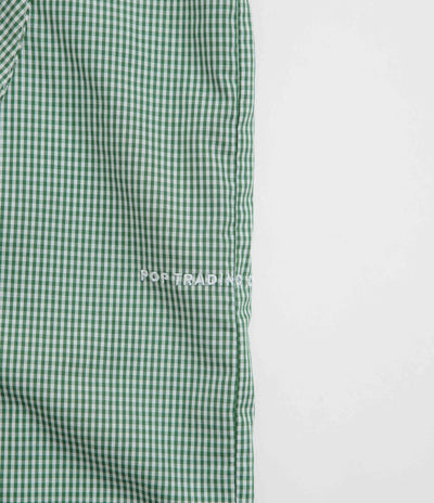 Pop Trading Company O Short Sleeve Gingham Shirt - Green / White