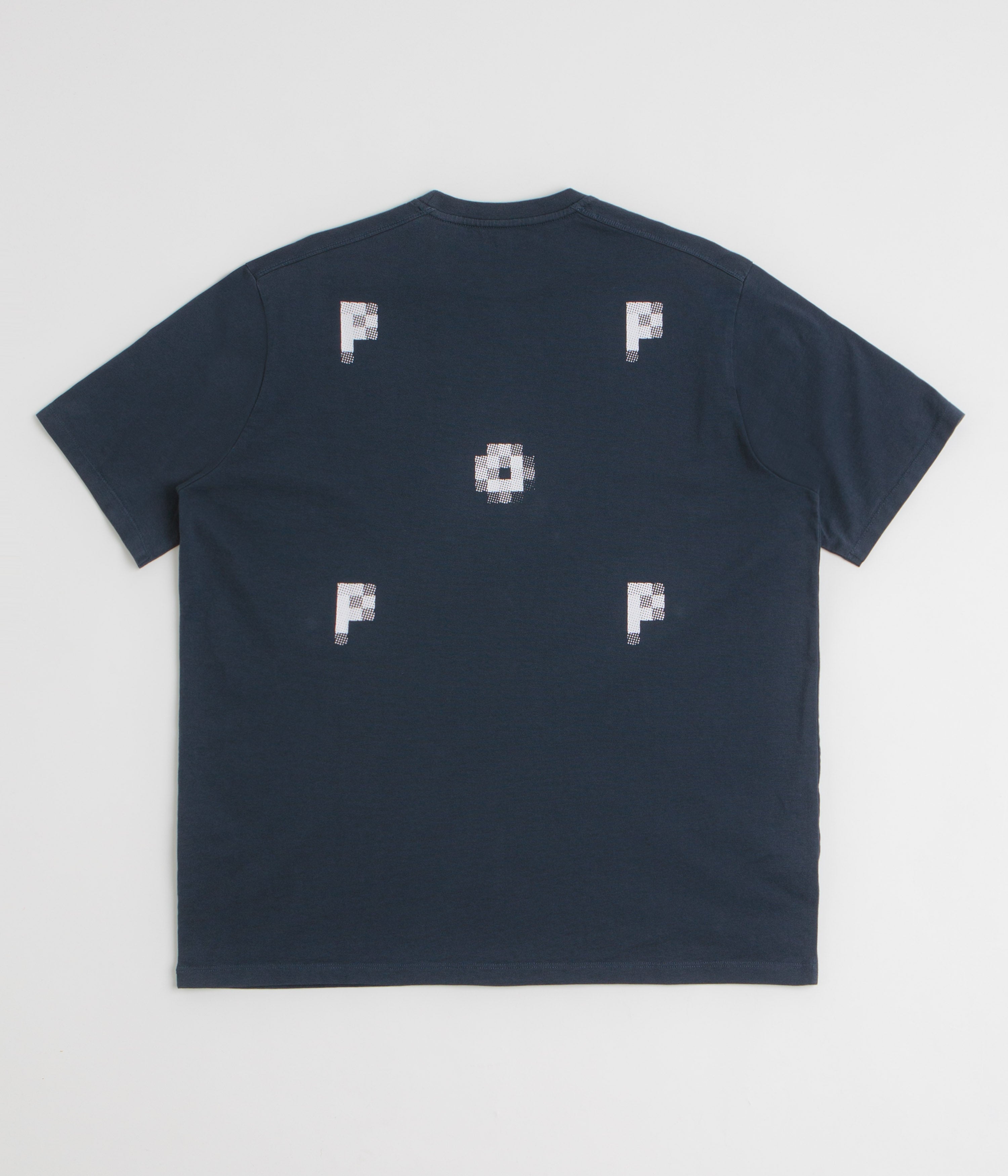 Pop Trading Company Pixel Logo T-Shirt in Navy