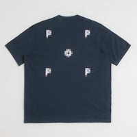 Pop Trading Company Pixel Logo T-Shirt in Navy thumbnail