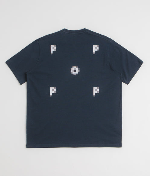 Pop Trading Company Pixel Logo T-Shirt - Navy