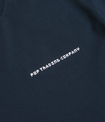 Pop Trading Company Pixel Logo T-Shirt in Navy