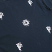 Pop Trading Company Pixel Logo T-Shirt in Navy thumbnail