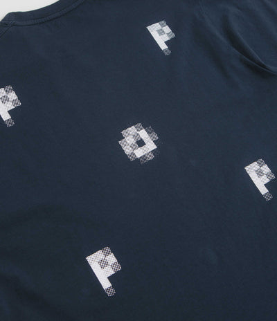 Pop Trading Company Pixel Logo T-Shirt in Navy