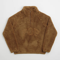 Pop Trading Company Polar 1/2 Zip Fleece Sweatshirt - Bison thumbnail