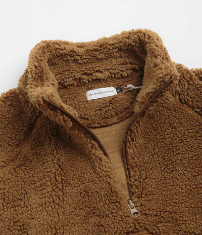 Pop Trading Company Polar 1/2 Zip Fleece Sweatshirt - Bison