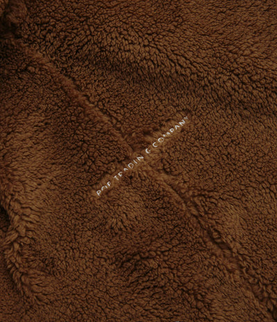 Pop Trading Company Polar 1/2 Zip Fleece Sweatshirt - Bison