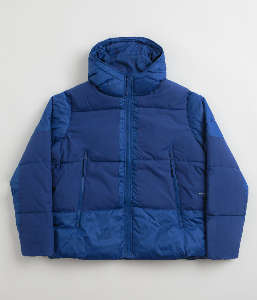 Pop Trading Company Puffer Jacket in Sodalite Blue