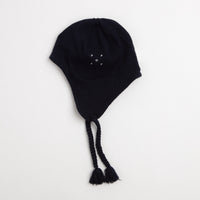 Pop Trading Company Reversible Earflap Beanie - Navy / Juniper thumbnail