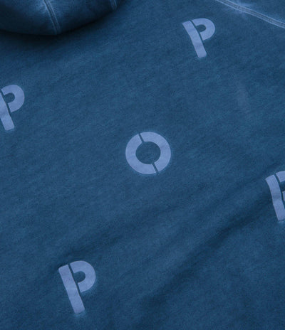 Pop Trading Company Stencil Logo Hoodie - Navy