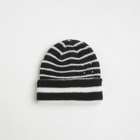 Pop Trading Company Striped Beanie in Black and White thumbnail