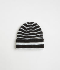 Pop Trading Company Striped Beanie in Black and White