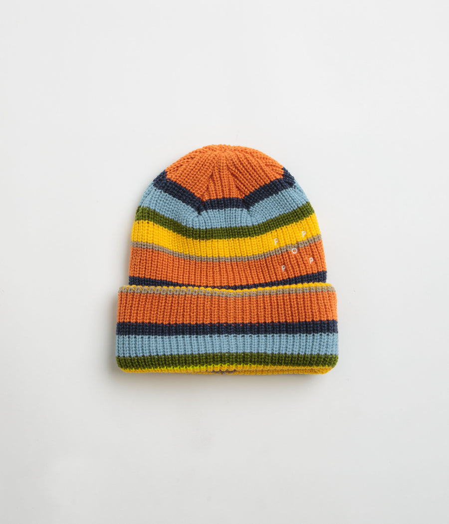 Pop Trading Company Striped Beanie in Multi
