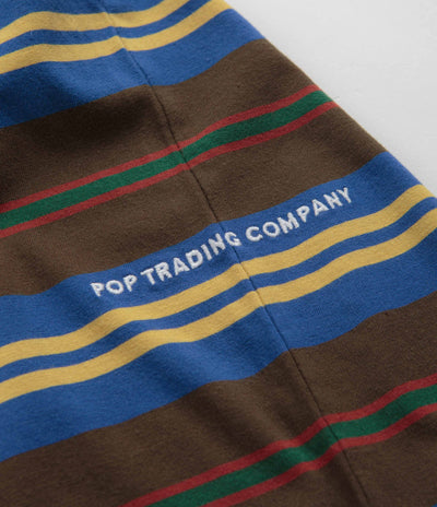 Pop Trading Company Striped Logo T-Shirt - Delicioso / Multi