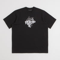 Pop Trading Company Swirl T-Shirt in Black thumbnail