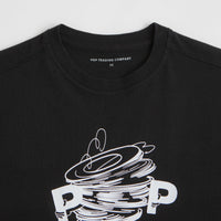 Pop Trading Company Swirl T-Shirt in Black thumbnail