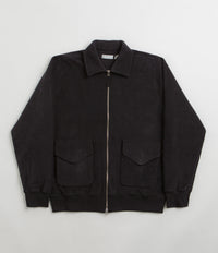 Pop Trading Company Terry Full Zip Sweatshirt in Black