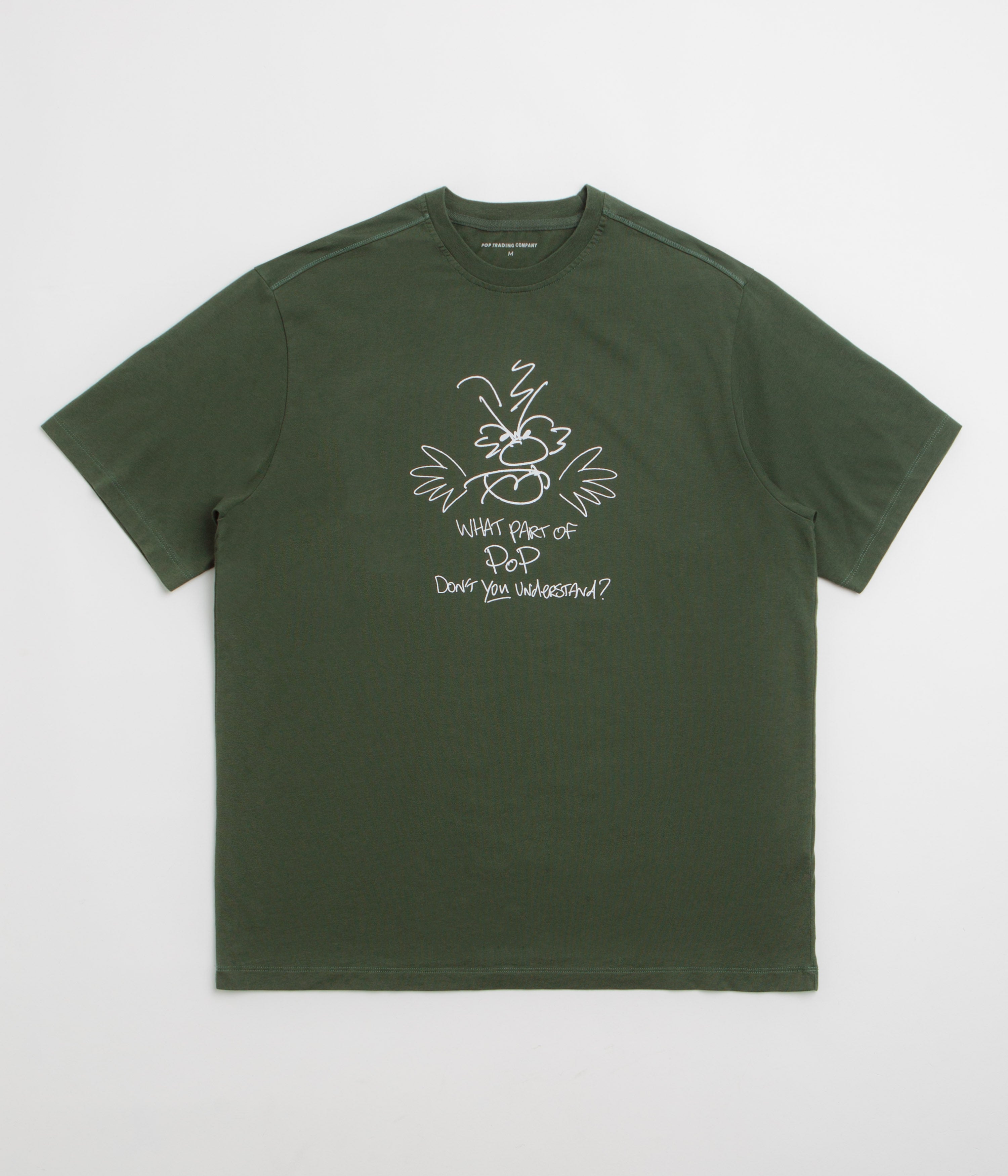 Pop Trading Company Understand T-Shirt in Duffel Green