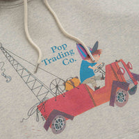 Pop Trading Company x Fiep Pop Hoodie in Off White Heather thumbnail