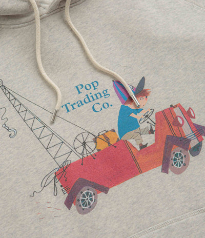 Pop Trading Company x Fiep Pop Hoodie in Off White Heather