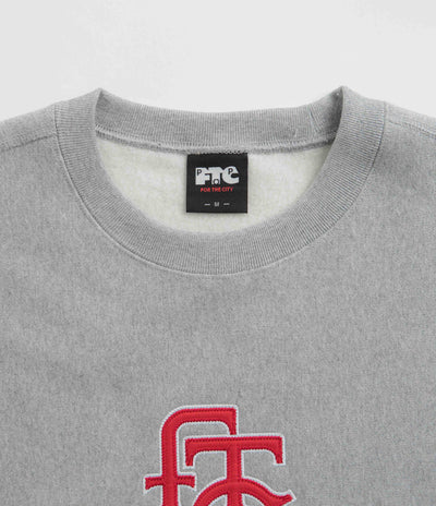 Pop Trading Company x FTC Crewneck Sweatshirt - Heather Grey