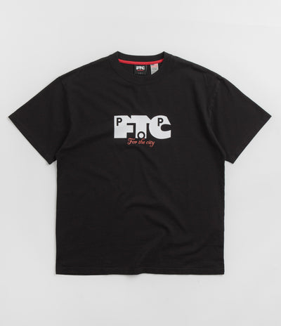 Pop Trading Company x FTC Logo T-Shirt in Black