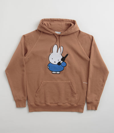 Pop Trading Company x Miffy Applique Hoodie - Brown