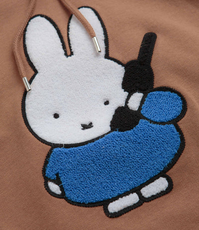 Pop Trading Company x Miffy Applique Hoodie - Brown