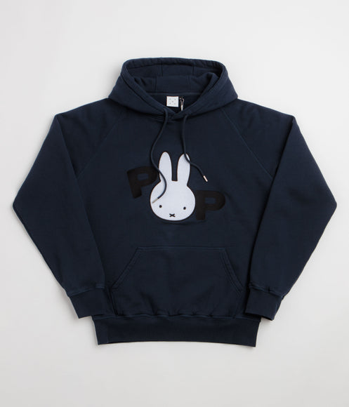 Pop Trading Company x Miffy Applique Hoodie - Navy