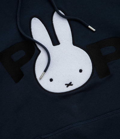 Pop Trading Company x Miffy Applique Hoodie - Navy