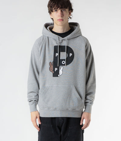 Pop Trading Company x Miffy Big P Hoodie - Light Grey Heather