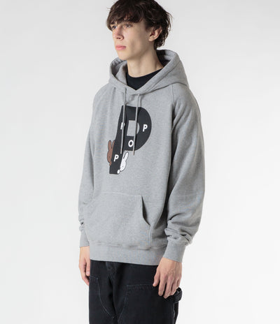 Pop Trading Company x Miffy Big P Hoodie - Light Grey Heather