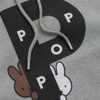 Pop Trading Company x Miffy Big P Hoodie - Light Grey Heather thumbnail