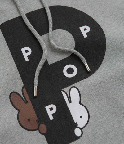 Pop Trading Company x Miffy Big P Hoodie - Light Grey Heather