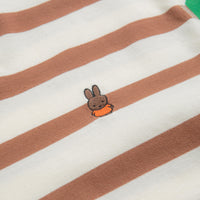 Pop Trading Company x Miffy Embroidered Striped Long Sleeve T-Shirt - Multi thumbnail