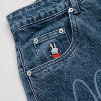 Pop Trading Company x Miffy Pattern DRS Denim Pants - Stonewashed thumbnail