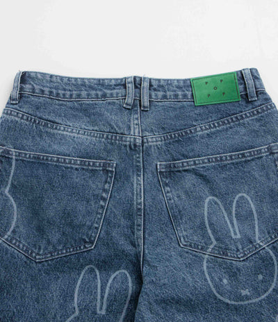 Pop Trading Company x Miffy Pattern DRS Denim Pants - Stonewashed