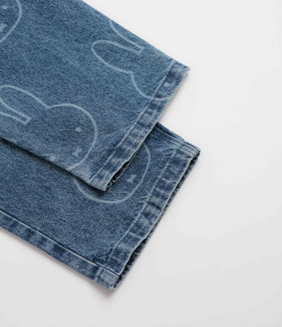 Pop Trading Company x Miffy Pattern DRS Denim Pants - Stonewashed