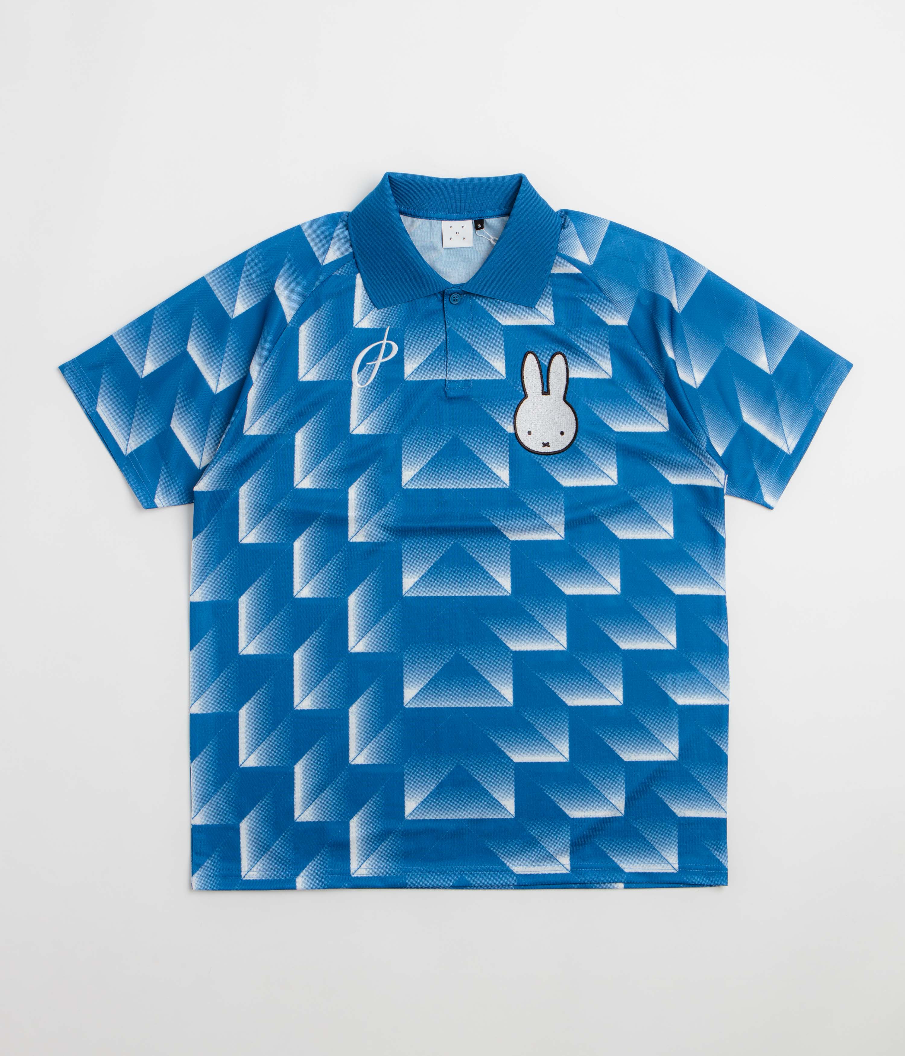 Pop Trading Company x Miffy Sportif Football T-Shirt - Blue