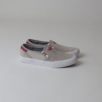 Adidas Shmooofoil Slip-On Shoes in Putty Beige and Preloved Ruby / Wonder Alumina thumbnail